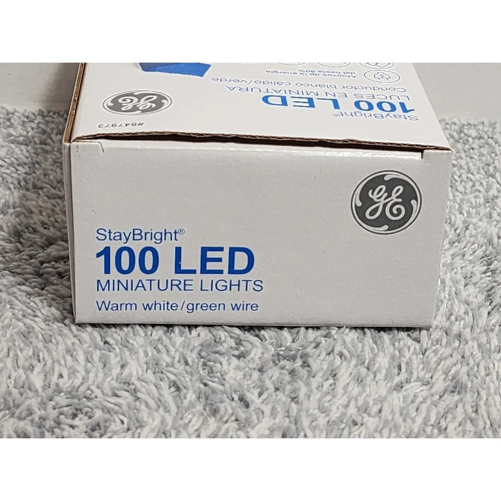 2 Pack - GE StayBright 100 Count LED Warm White Miniature String Lights 24.7 ft